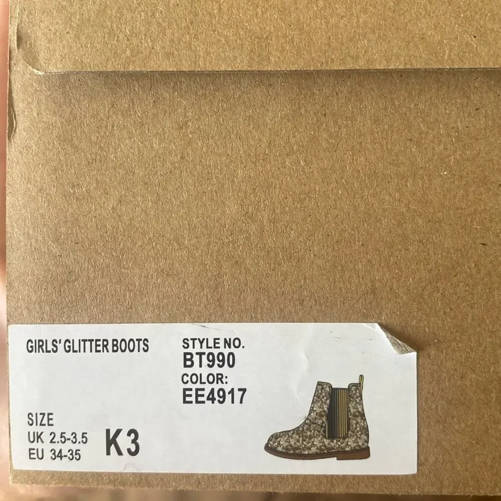 Crewcuts gold glitter boots